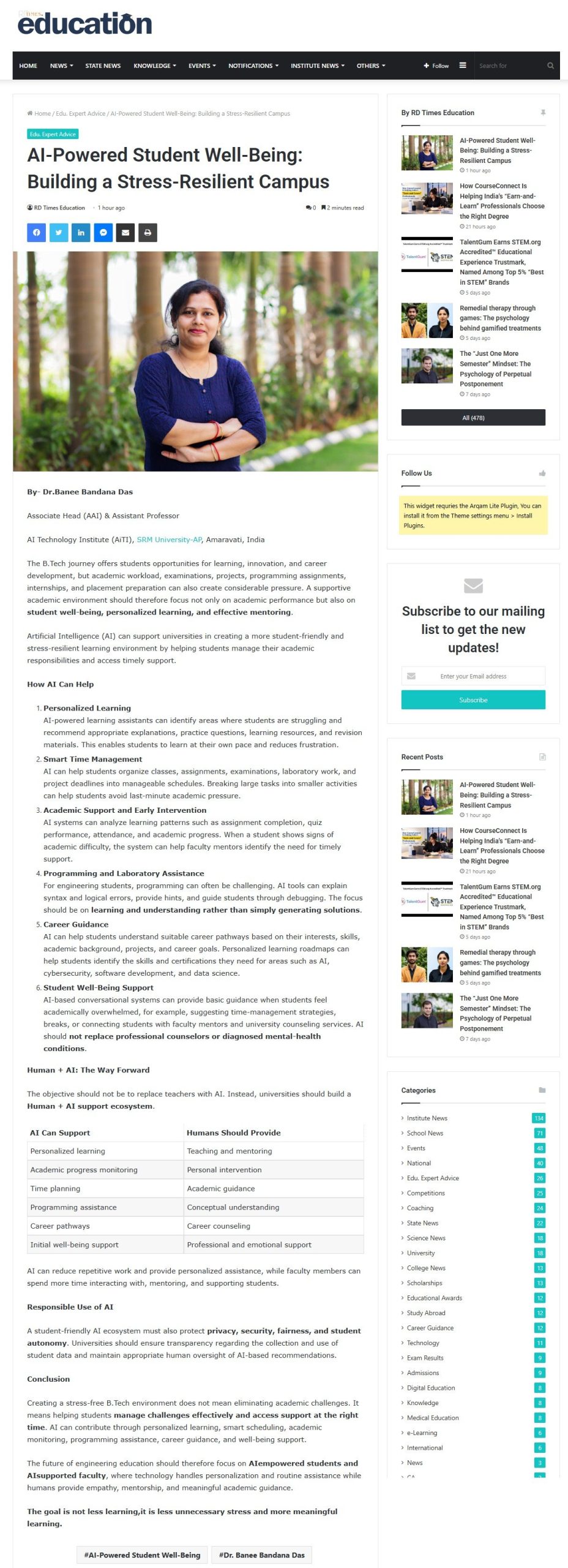 AI-Powered Student Well-Being Building a Stress-Resilient Campus