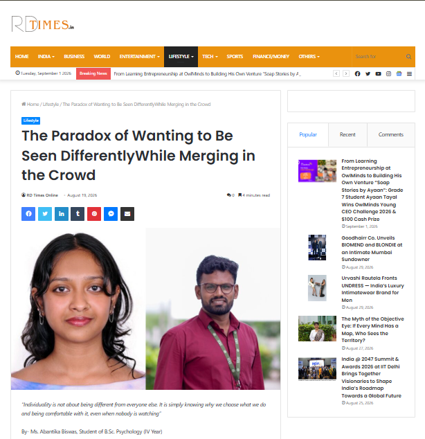 The Paradox of Wanting to Be Seen DifferentlyWhile Merging in the Crowd