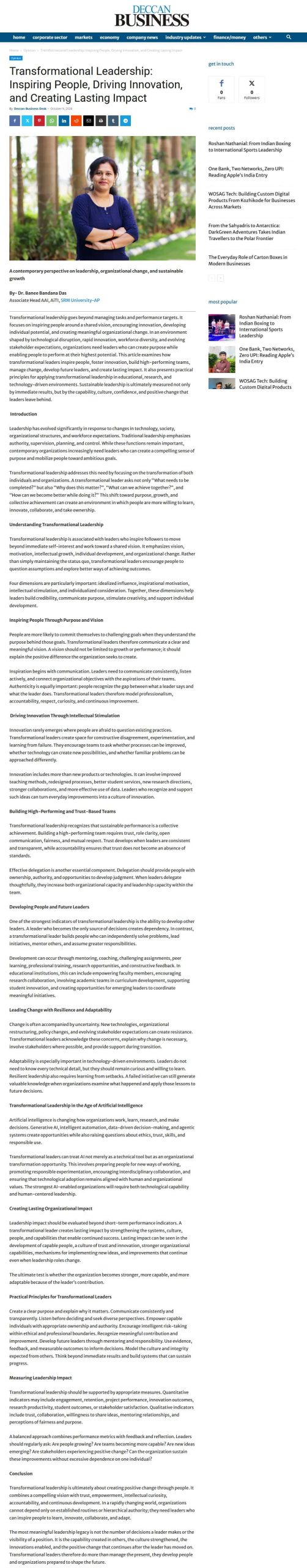 Transformational Leadership: Inspiring People, Driving Innovation, and Creating Lasting Impact